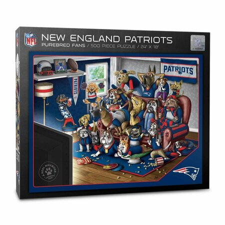 YOUTHEFAN 18 x 24 in. NFL New England Patriots Fans Puzzle, Multi Color - A Real Nailbiter - 500 Piece 2502113